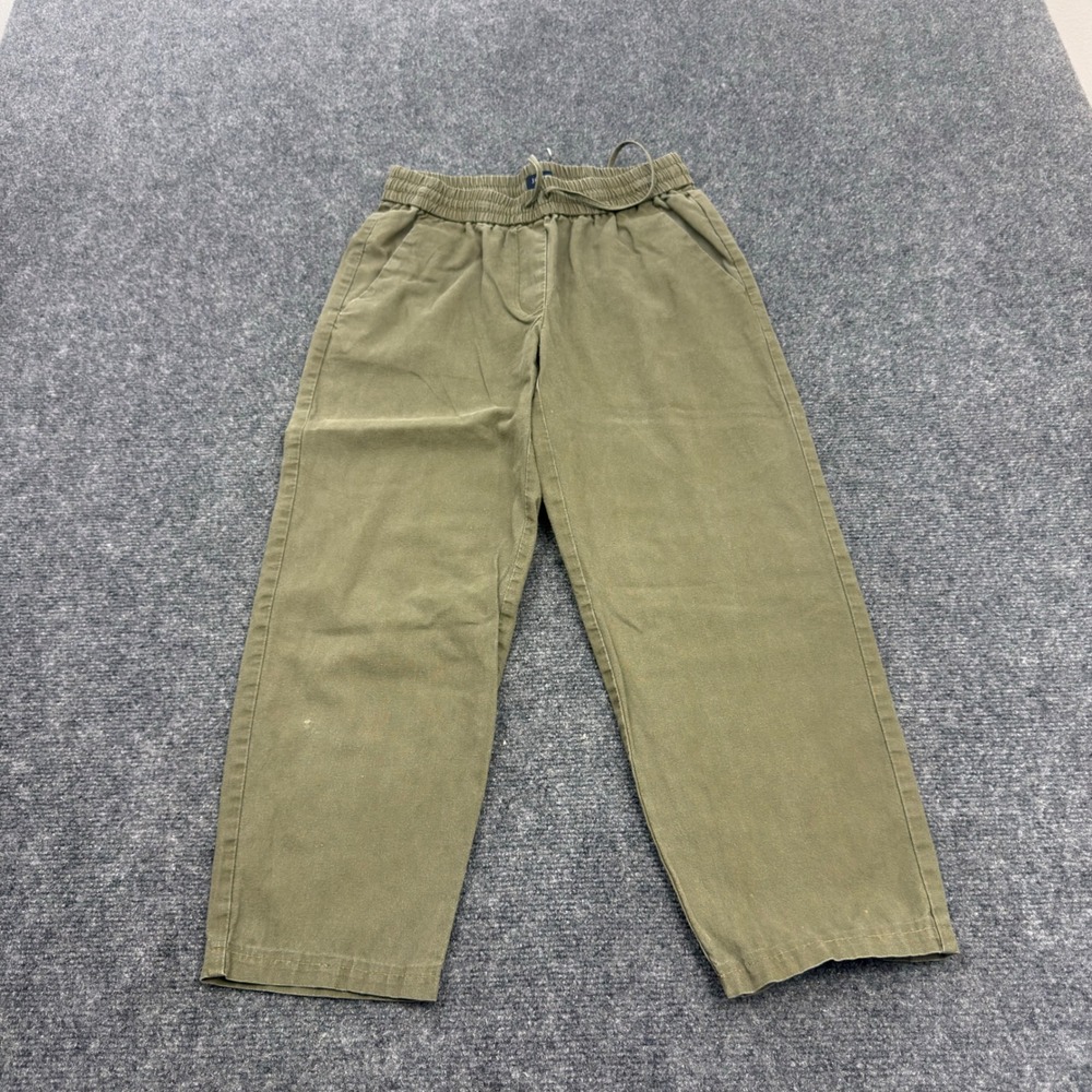 J Crew Pants Womens 0 Green Linen Cotton Elastic Waist Casual Summer Style